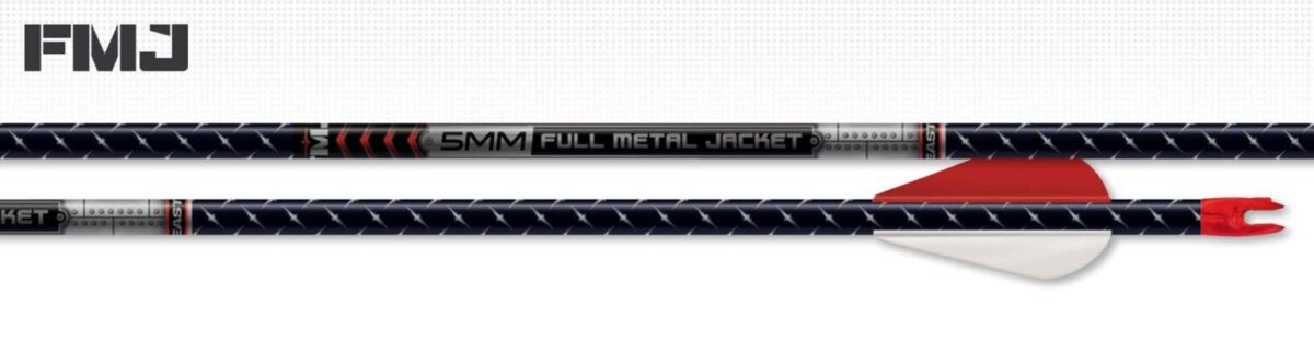 Flèches 5mm FMJ Black Diamond plumées paquet de 6