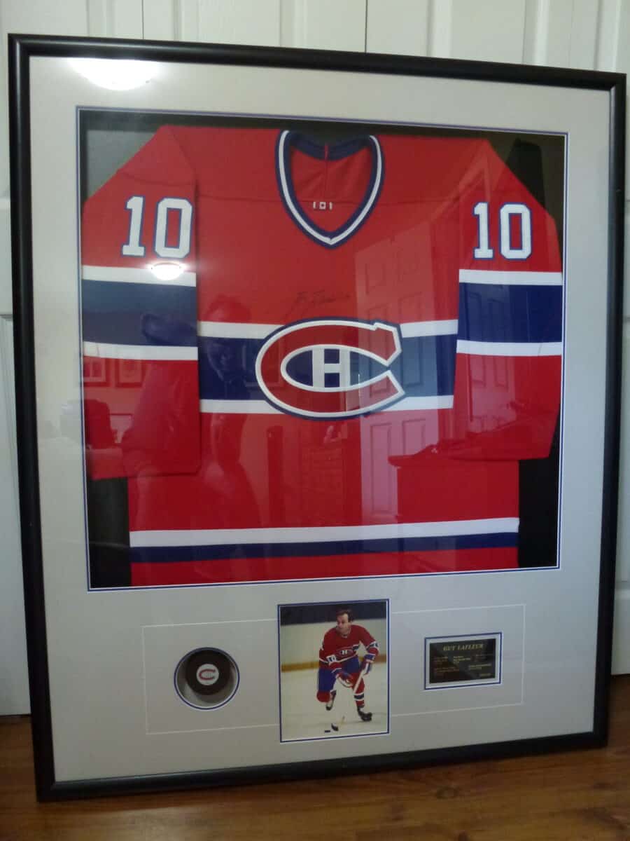 503/650 Cadre chandail autographie Guy Lafleur Duck Unlimited