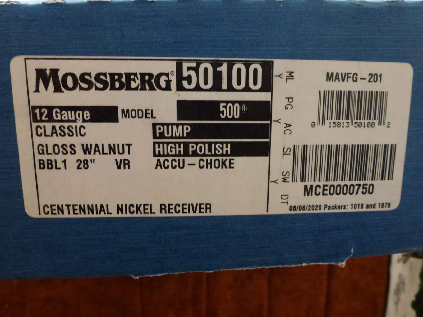 ***1600$***NEUF*MOSSBERG 500CENTENNIAL LIMITED EDITION MGF 750